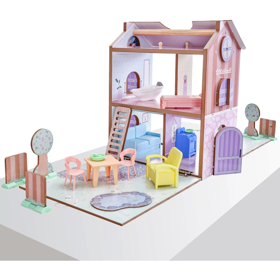 KidKraft® Cottage- Puppenhaus zum Spielen und Verstauen