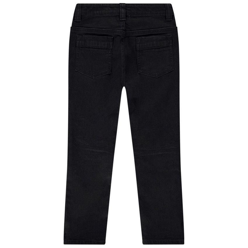 Jean slim uni pour garçon - Noir