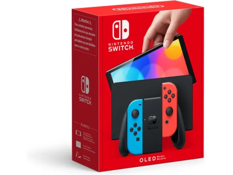 Nintendo Switch OLED - Spilkonsol - 1080p (Full HD) - sort, neonrød, neonblå