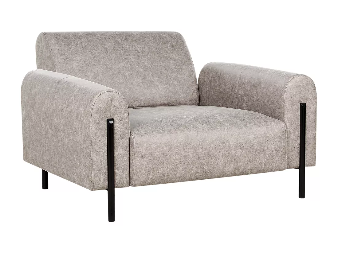 Fauteuil ASKIM Tissu Gris clair