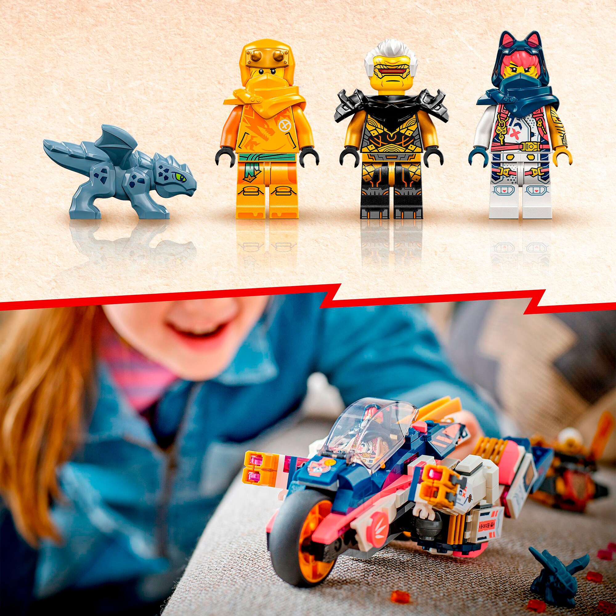LEGO Konstruktionsspielzeug Ninjago Soras Mech-Bike