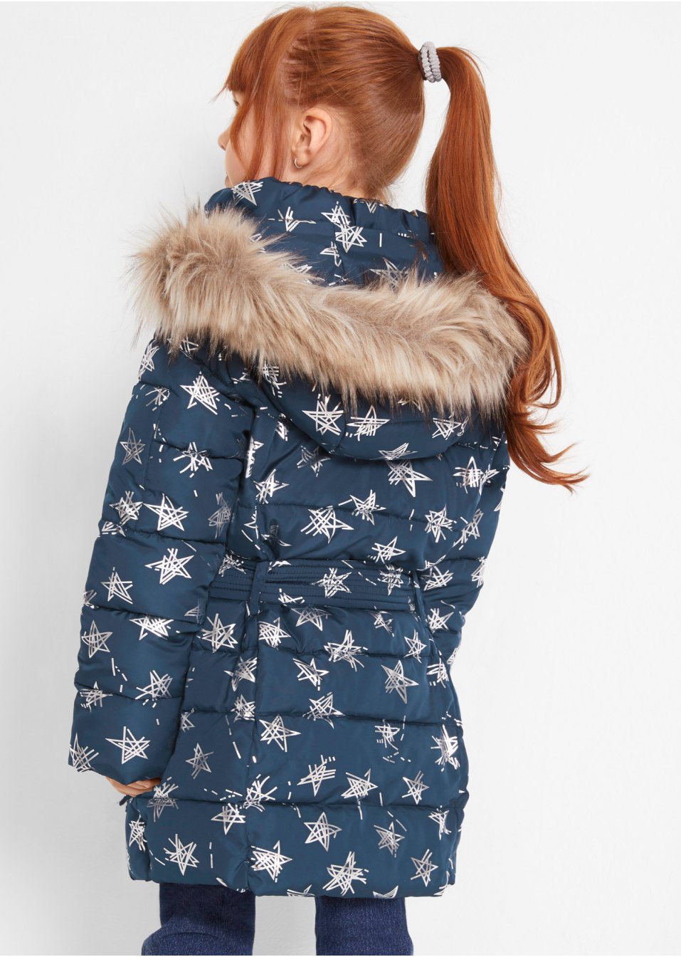 Veste d'hiver fille à imprimé étoiles