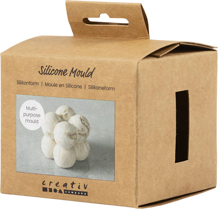 Creativ Company Silikoneform, Firkant med bobler, H: 4 cm.