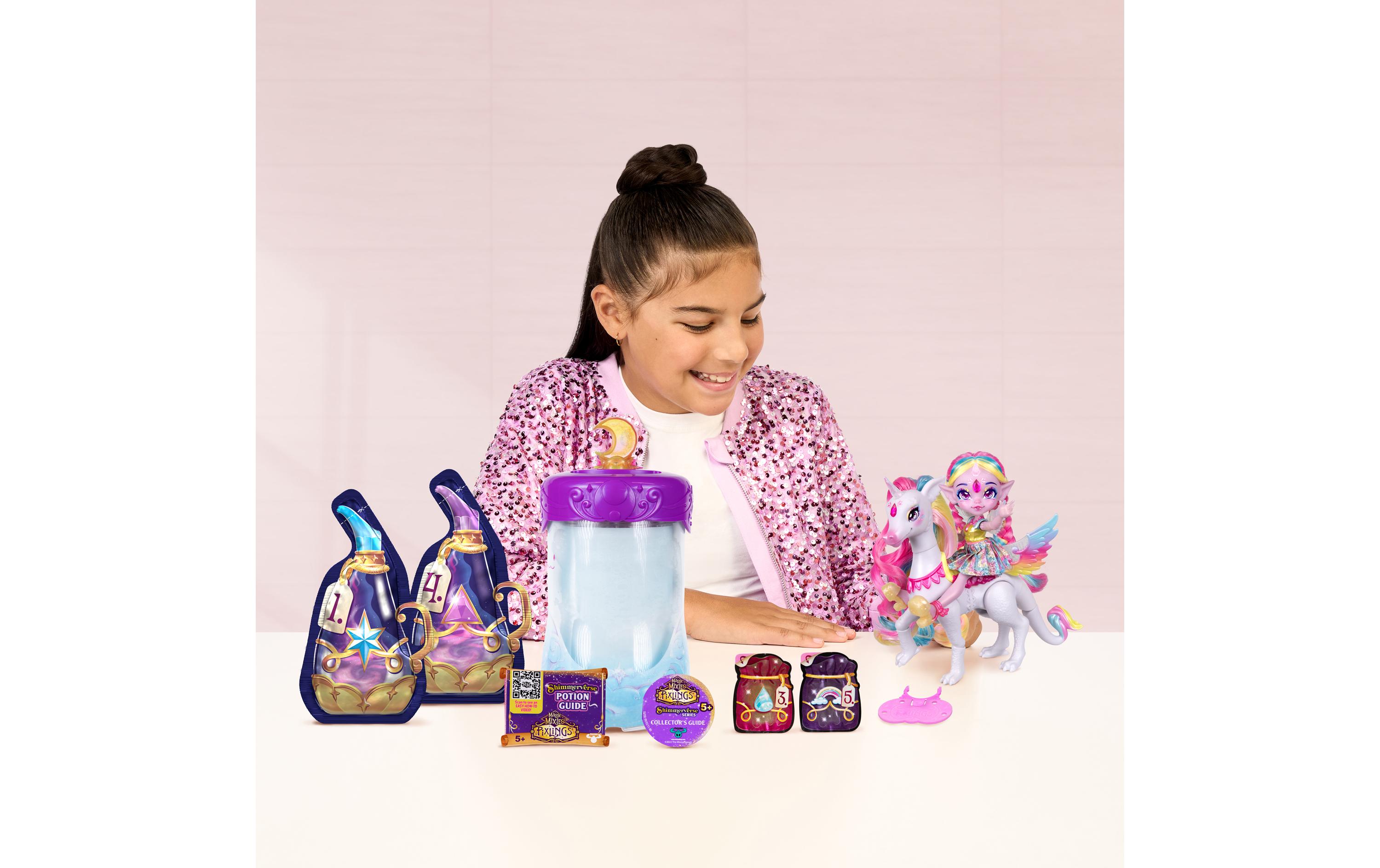 Magic Mixies Pixlings S2 UniaBezaubernde Pixling-Puppe Unia mit ihrem Pegacorn