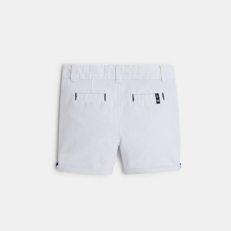 Short chino rayé bleu bébé garçon Bleu