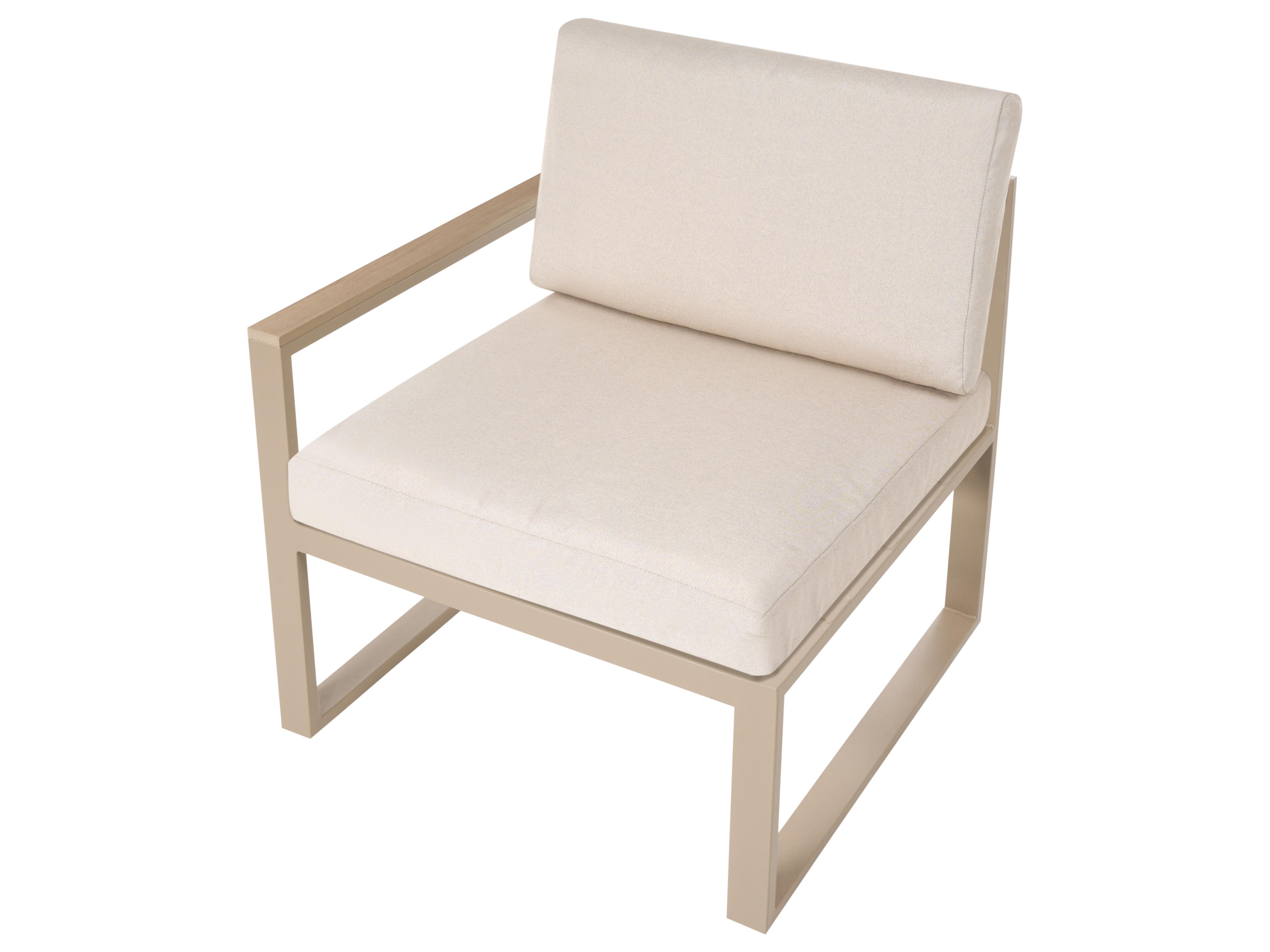 Loungeset met tafel en ottomaan 2-zits NOCI modulair Metaal Beige