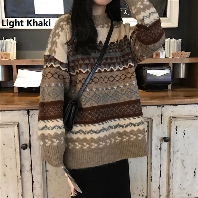 Ashlee - Oversized trui met patroon