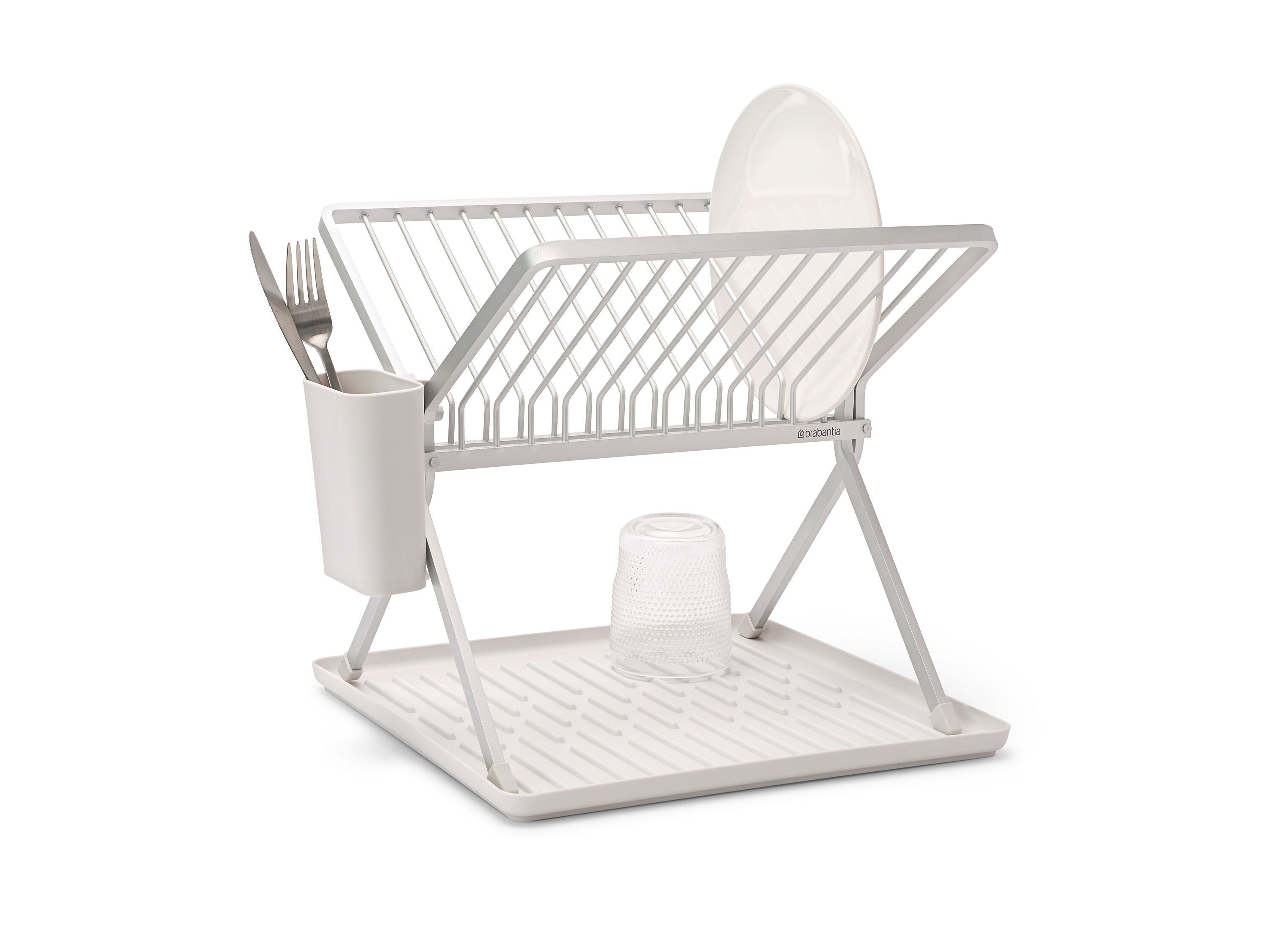 brabantia SINKSIDE Geschirrabtropfständer - Hellgrau / B: 37.0 cm x T: 33.0 cm x H: 31.5 cm