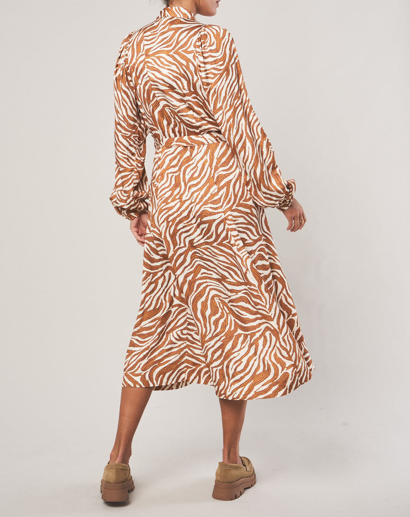Stella Forest Robe chemise Lena à motifs ocre