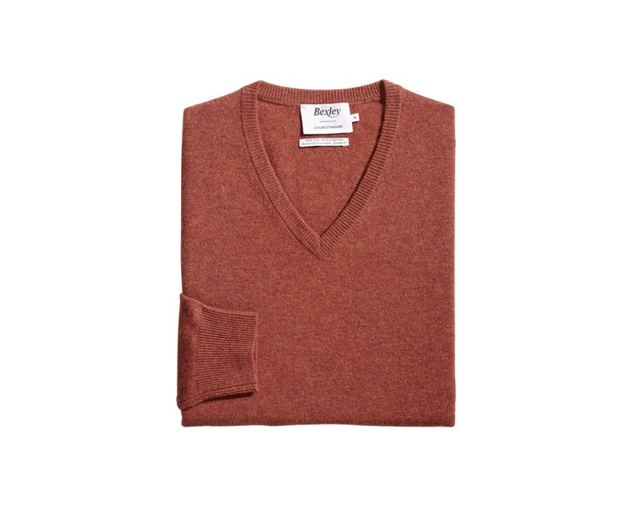 Pull homme laine col V Epice Chiné - ELIAN
