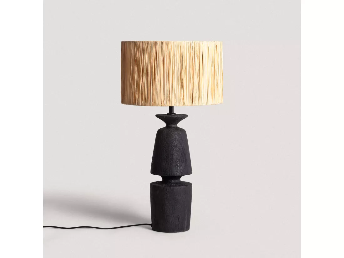 Lampe à Poser Bois Alaia ILUZZIA Naturel