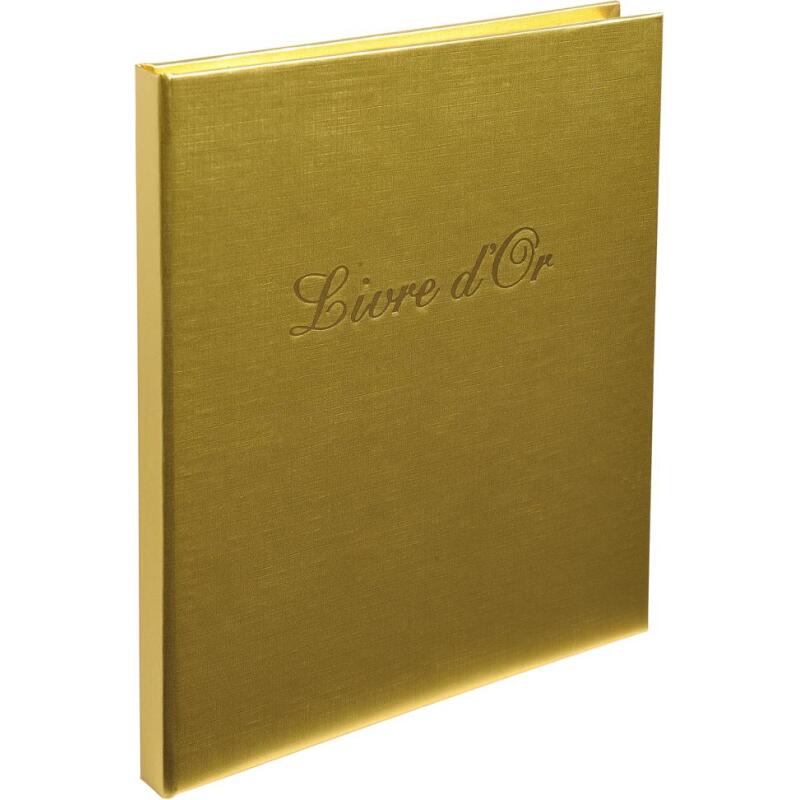Livre d'or Balacron avec titre 140 pages blanches - 21x19 cm vertical - Couleurs assorties