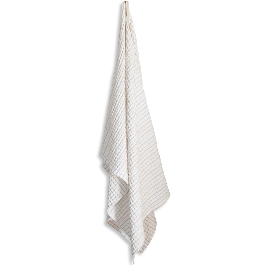 The Organic Company Badetuch Big Waffle Natural White Stone