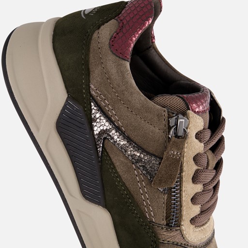 Gabor Rollingsoft Sneakers grijs Suede