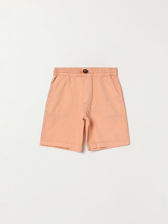 Bermuda jogger com bolsos - Damasco