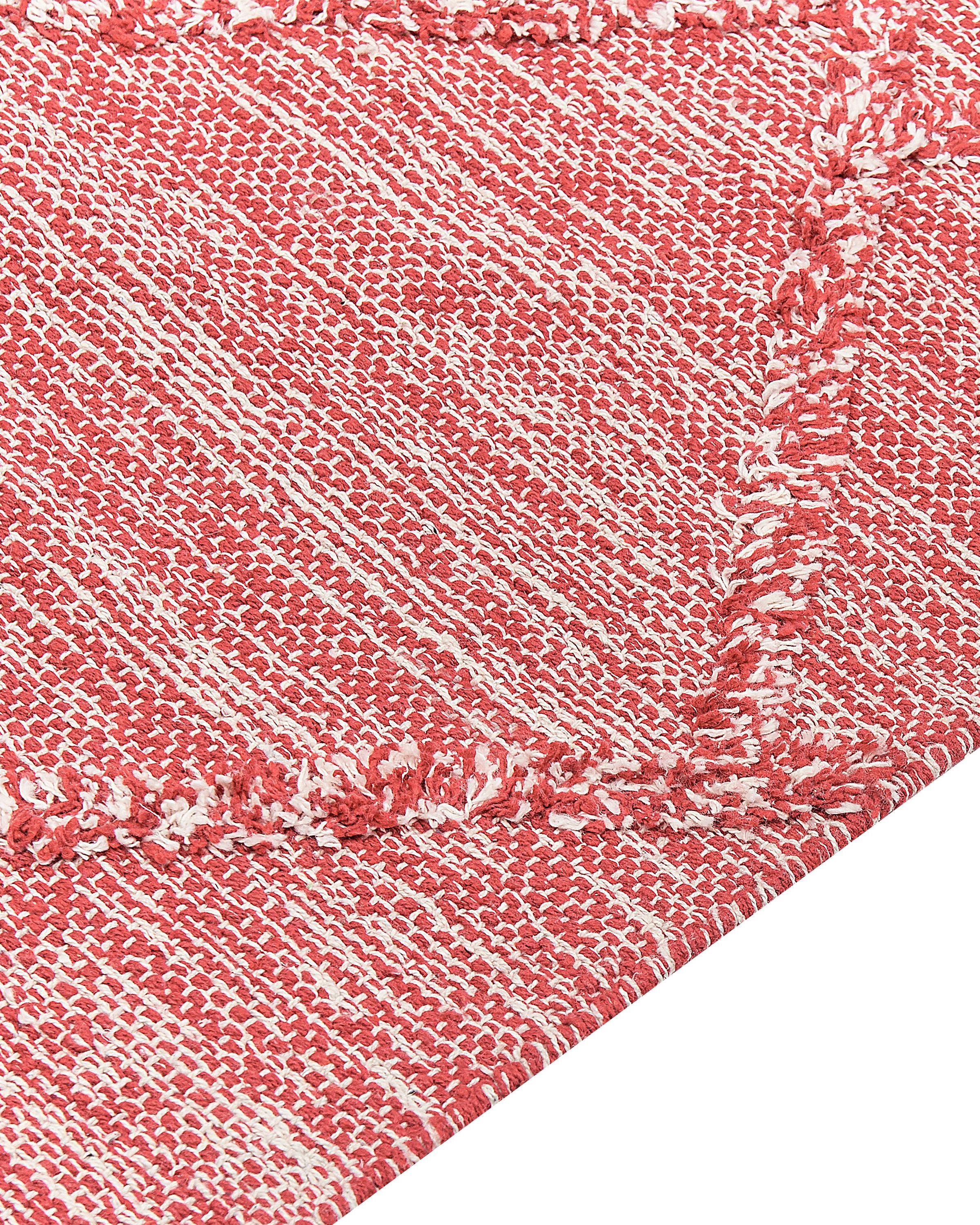 Vloerkleed NIGDE Rood 160 x 230 cm Katoen