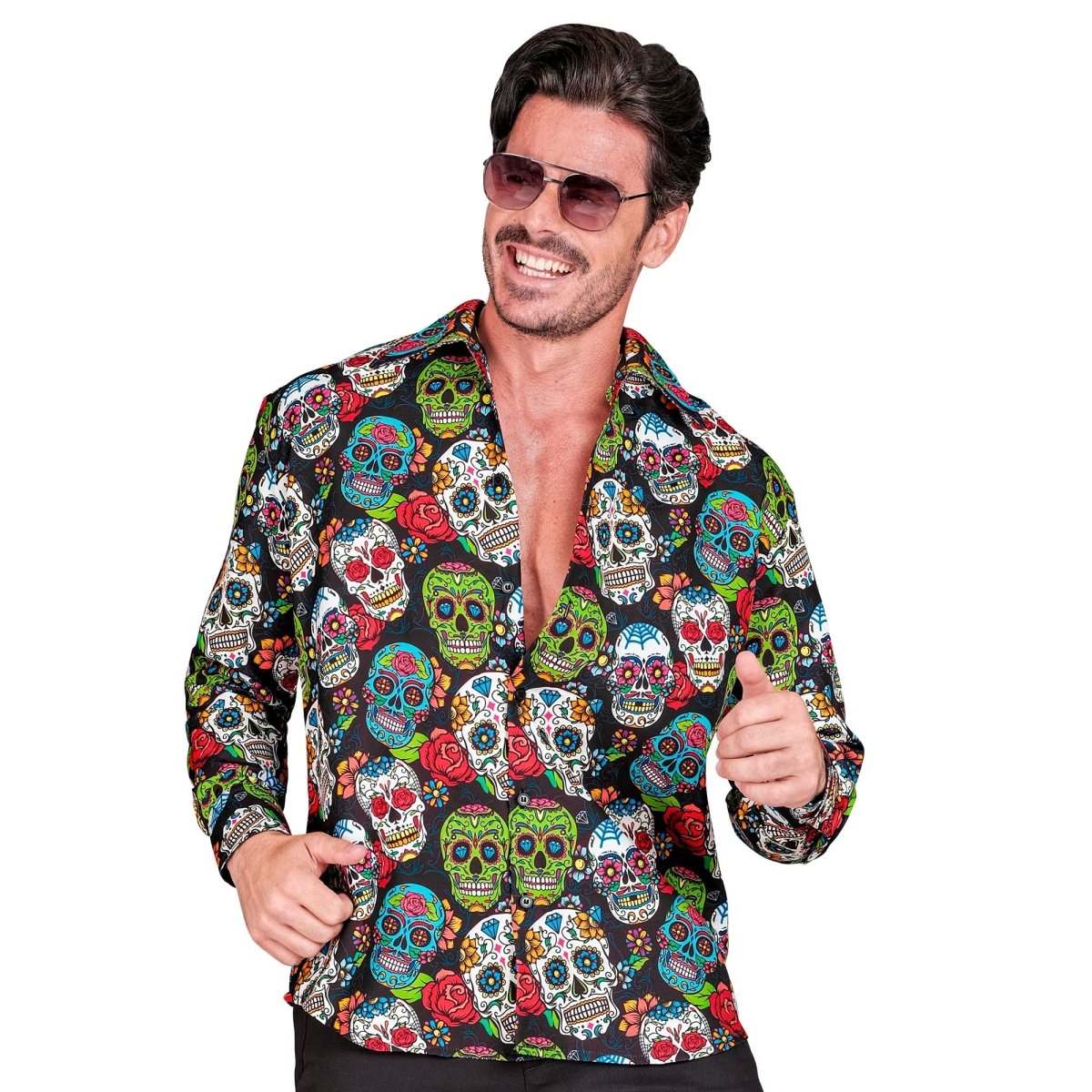 Dia De Los Muertos Blouse Heren