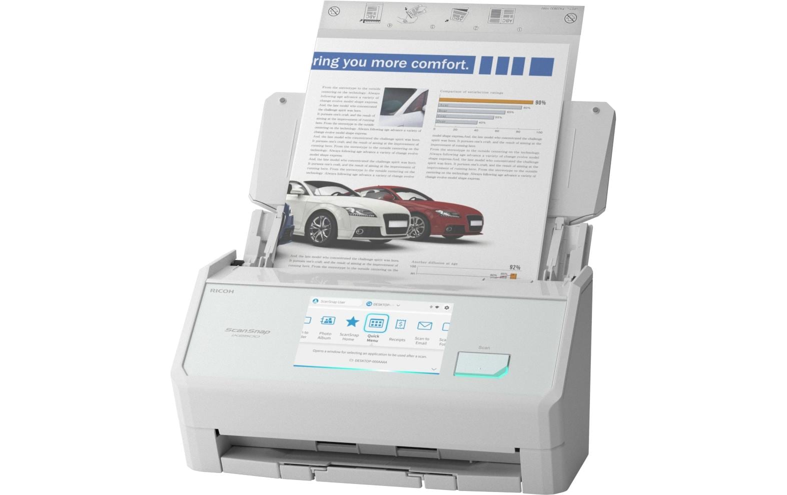 ScanSnap iX2500<br>ADF-Dokumentenscanner mit Duplex-Scan, WLAN und USB