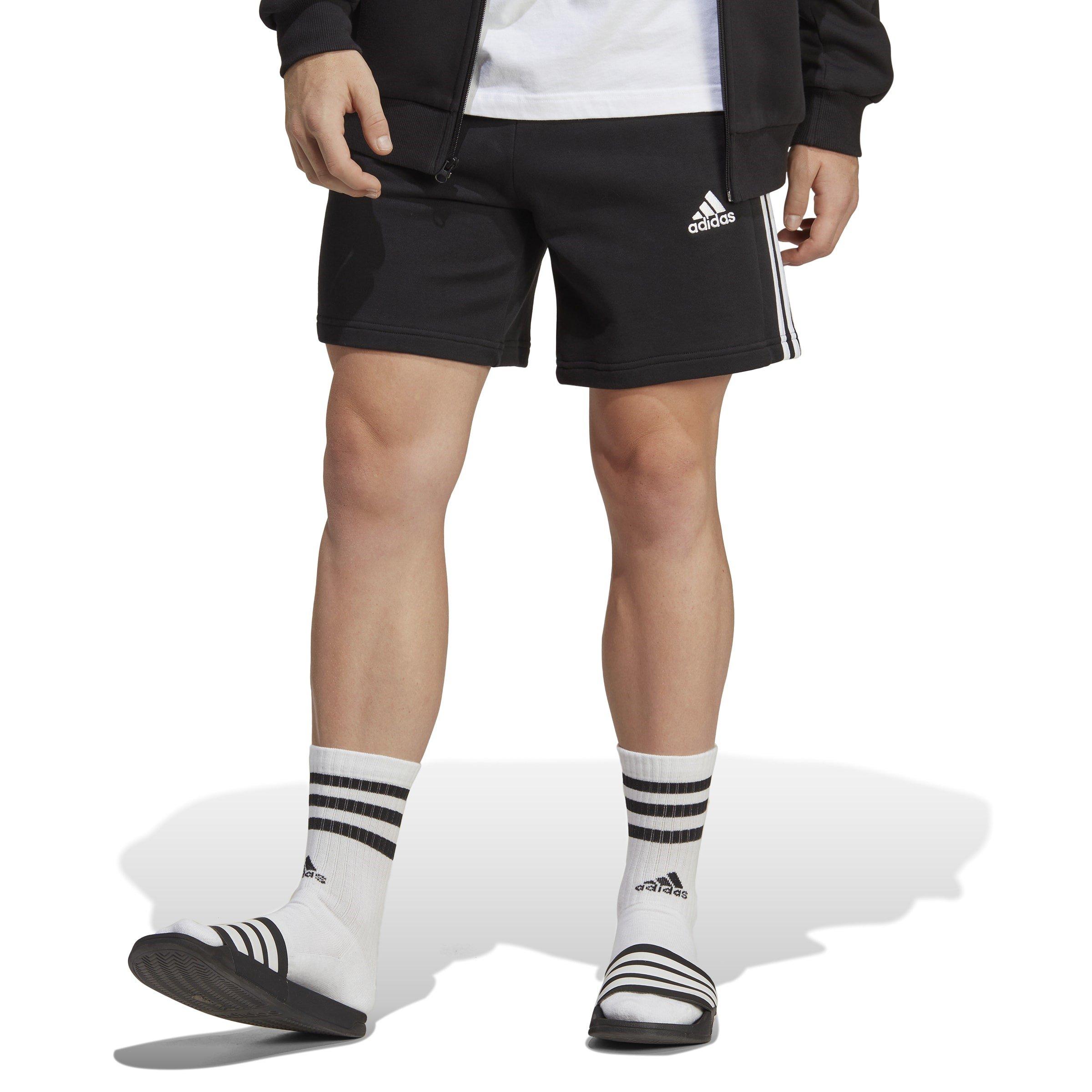 adidas Essentials 3 Stripe Fleece Shorts Mens