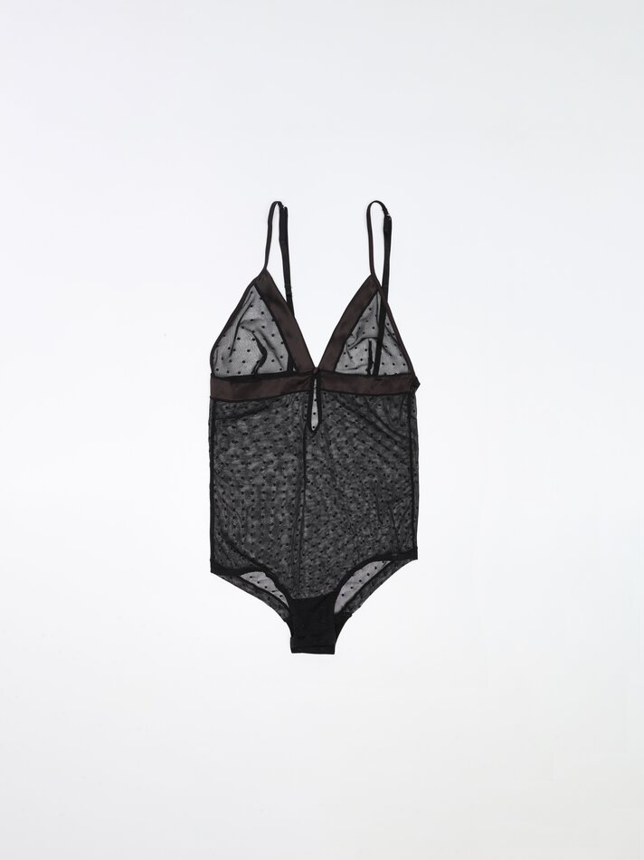 Body de tule - Preto