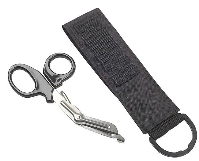 OMS - CISEAUX INOX AVEC HOUSSE CORDURA