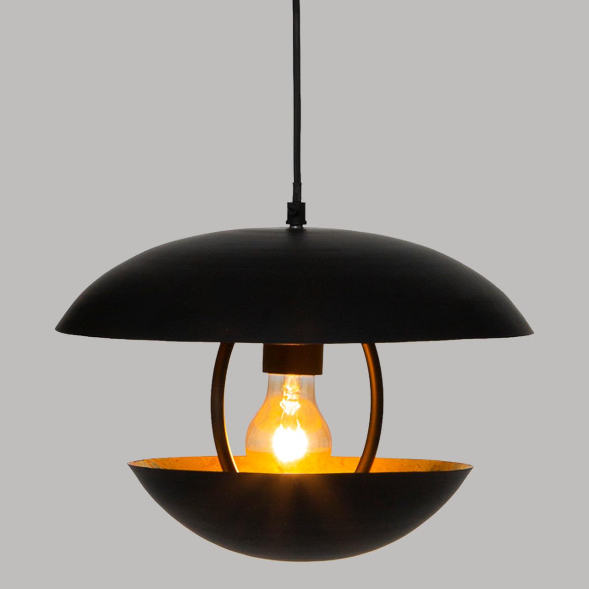 SUSPENSION METAL ESTEE NOIR DORE D.33CM