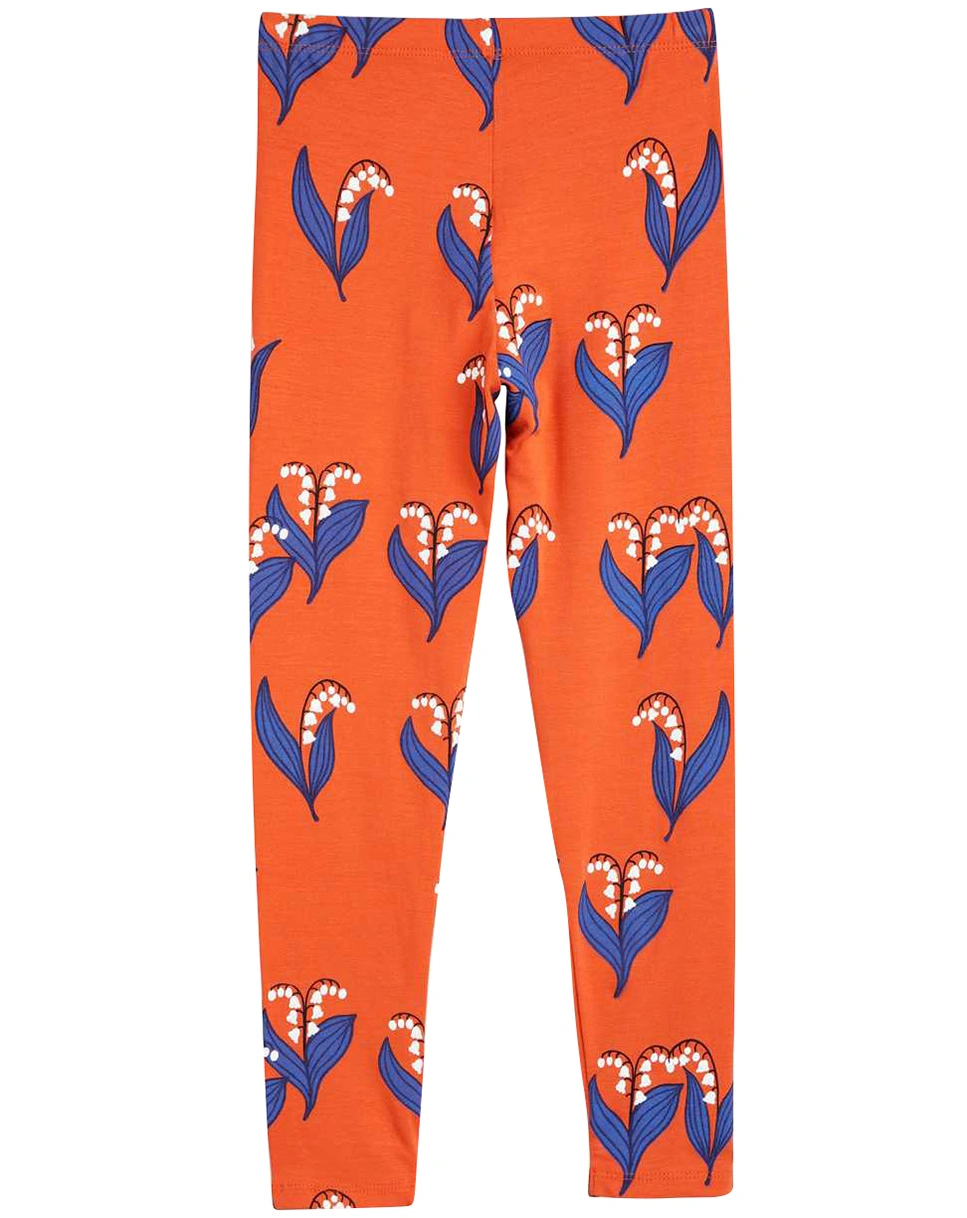 Leggings LILY OF THE VALLEY in koralle