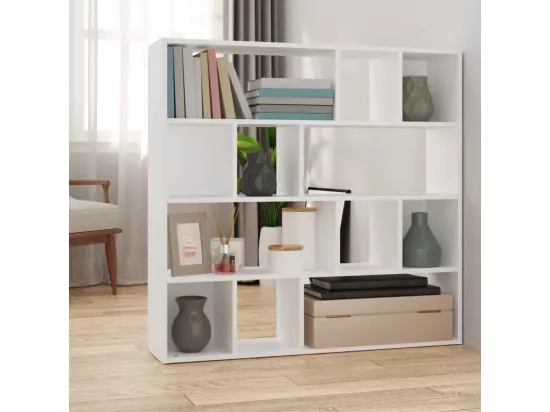 Bibliothèque/Cloison de séparation Blanc 105x24x102 cm