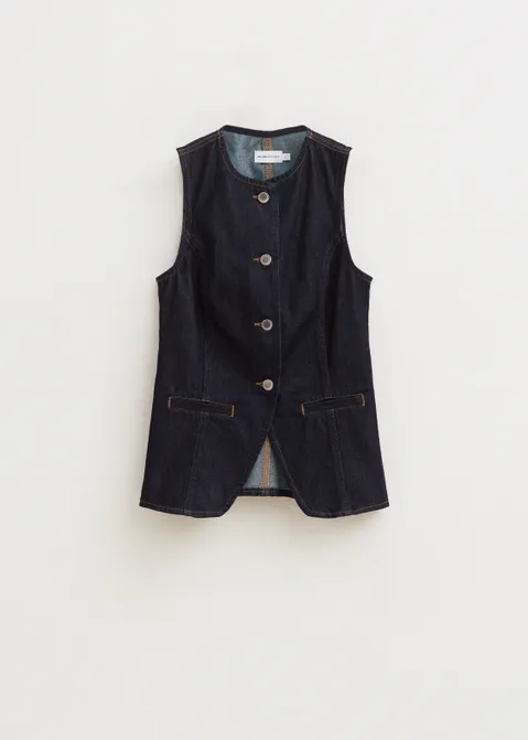 Denim gilet blauw (INDIGO)