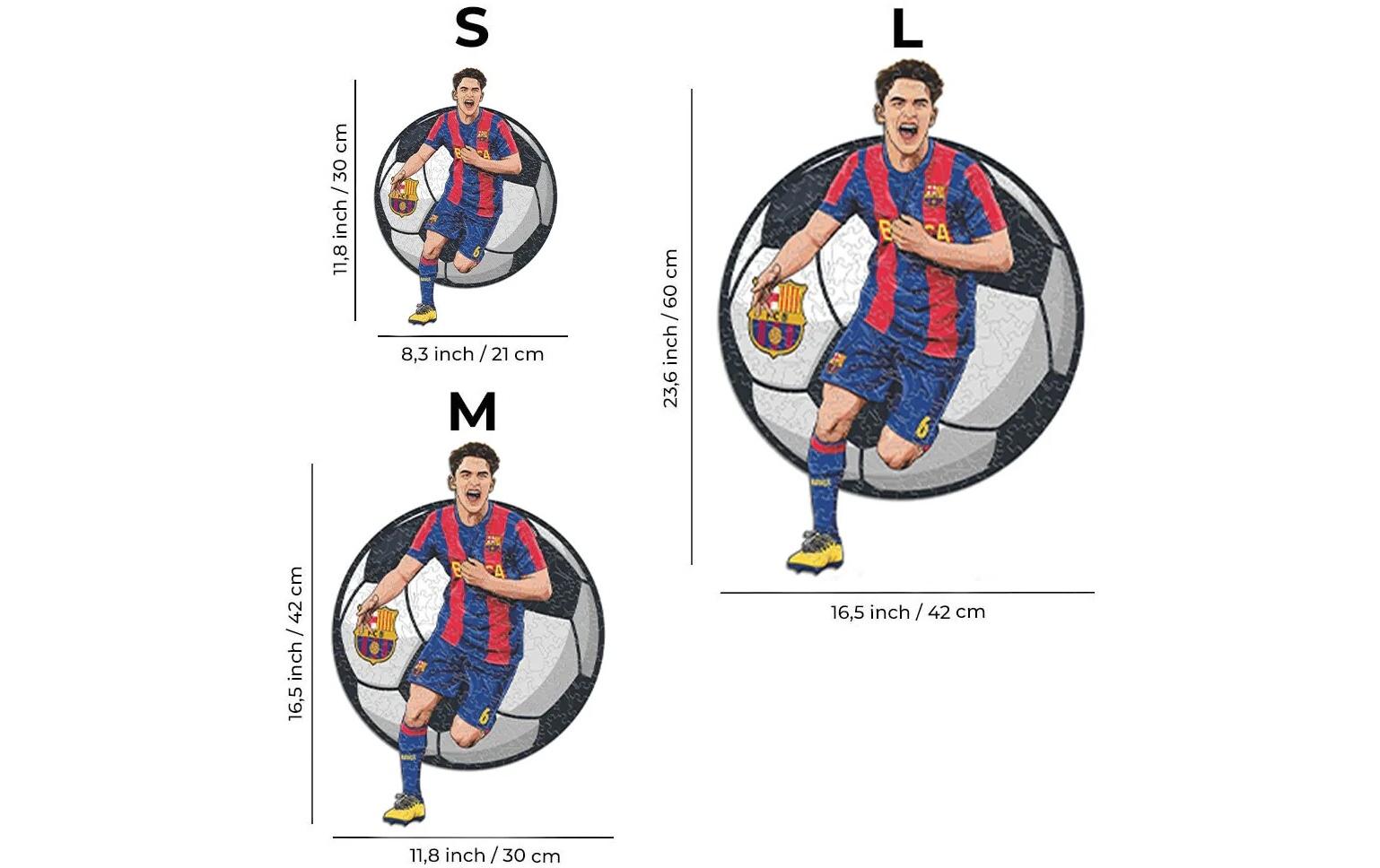 FC Barcelona – GaviOffizielles Holzpuzzle, Grösse M