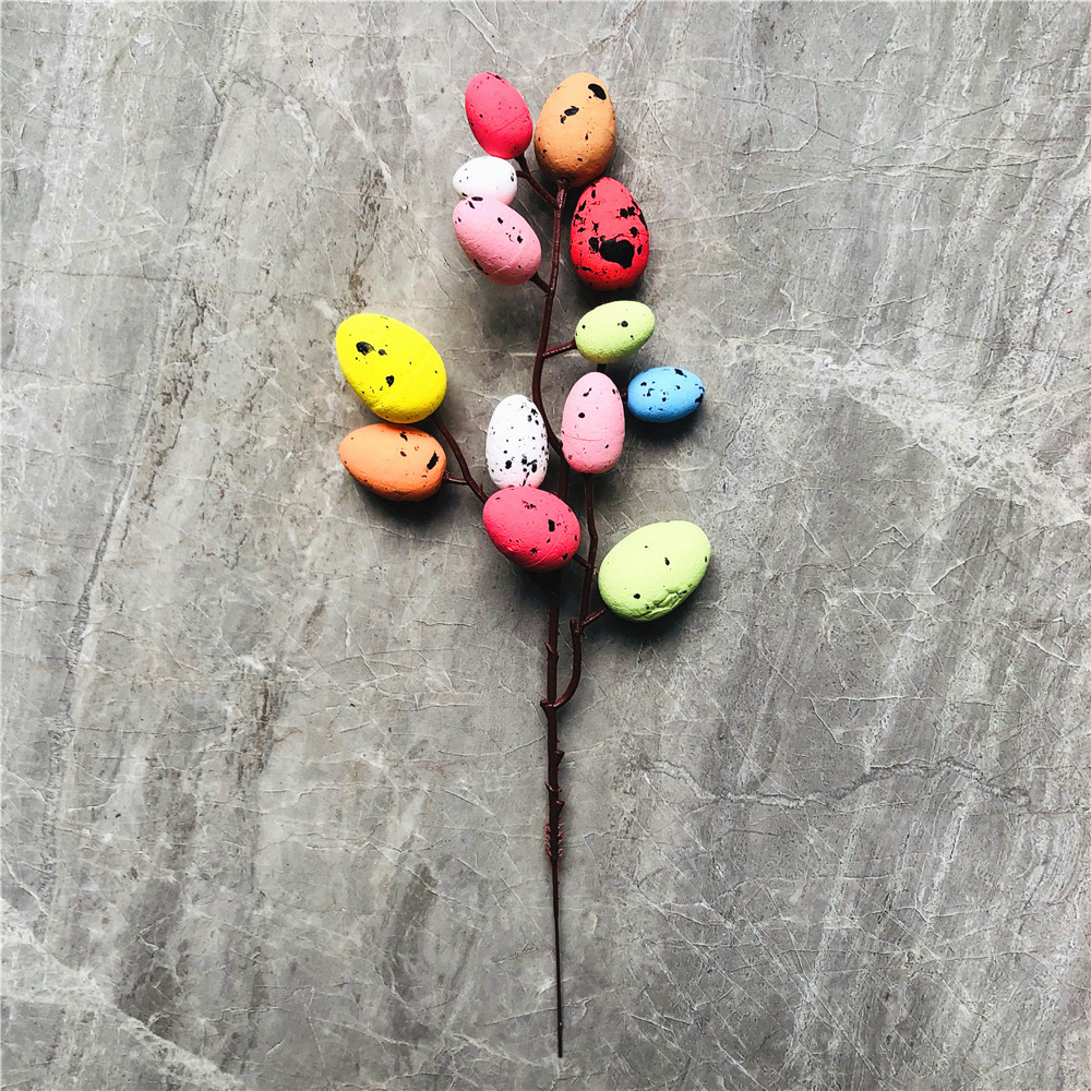 (3er Set) Deko Ostereier Strauss Accessoire für Ostern - Bunt