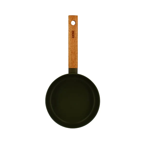 Casserole Ector induction aluminium revêtu manche en bois 16 cm vert O