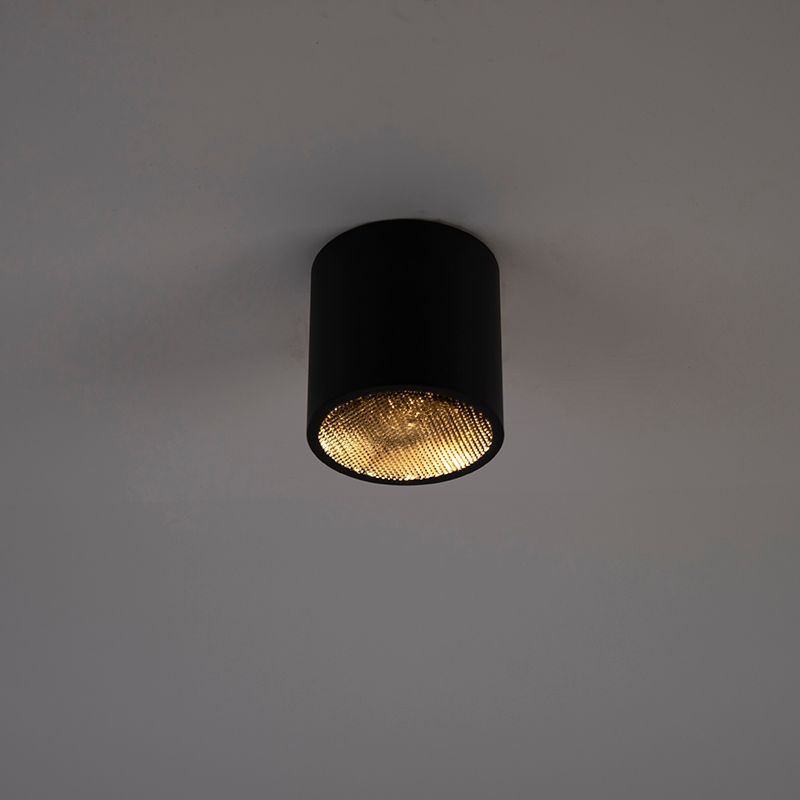 Design opbouwspot zwart GU10 111mm - Impact Honey
