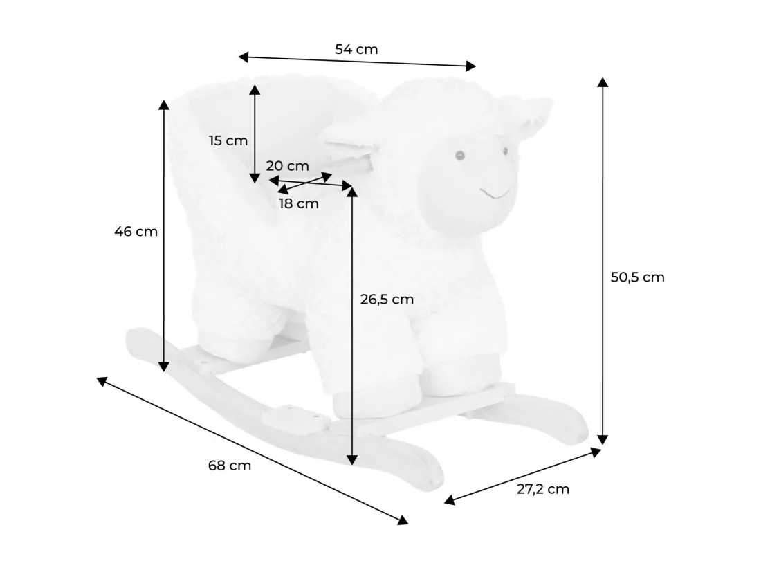 Fauteuil mouton à bascule pour enfant