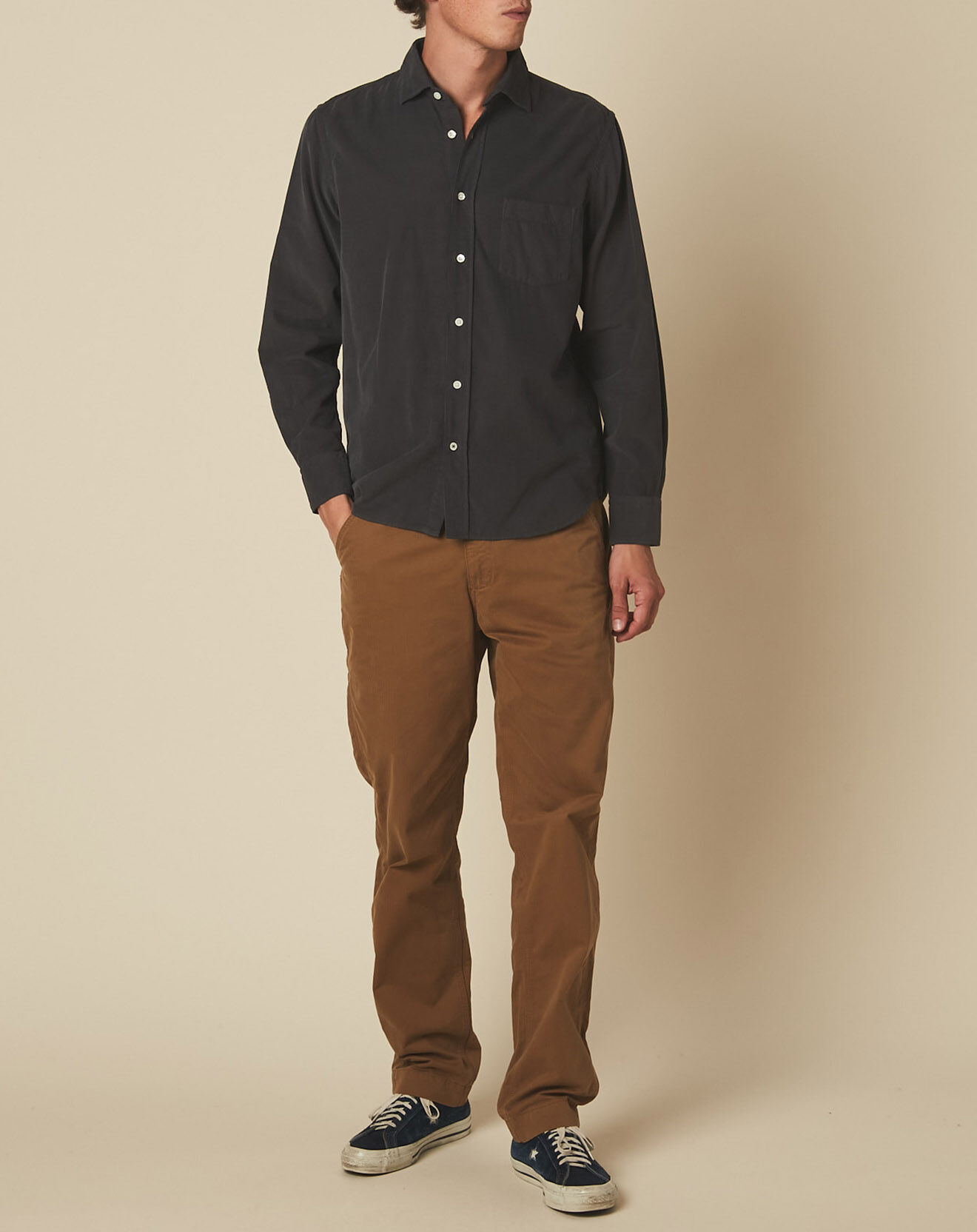 Hartford Chemise regular Paul Pat graphite