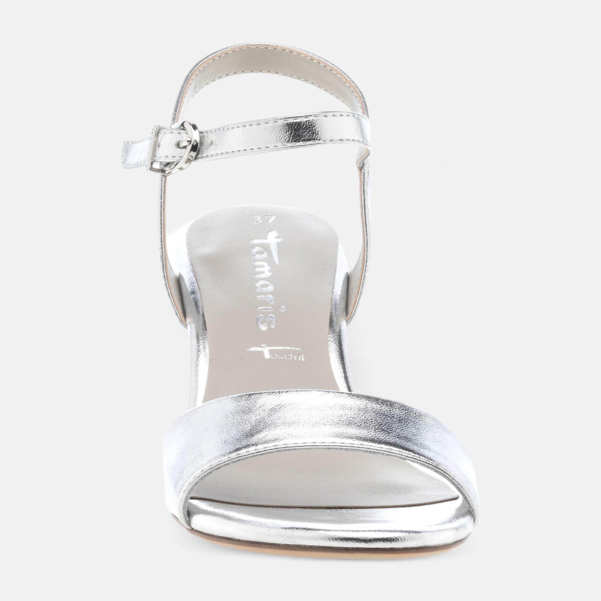 Nu-pieds à talon Femme argent