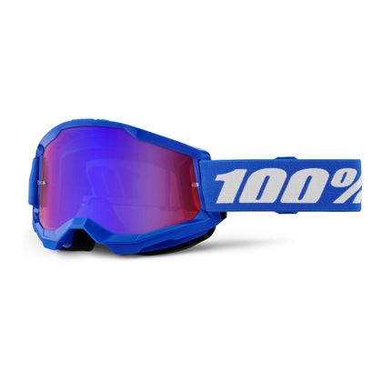 Masque cross 100% STRATA 2 Bleu - Mirror Rouge/Bleu 2025 - Bleu