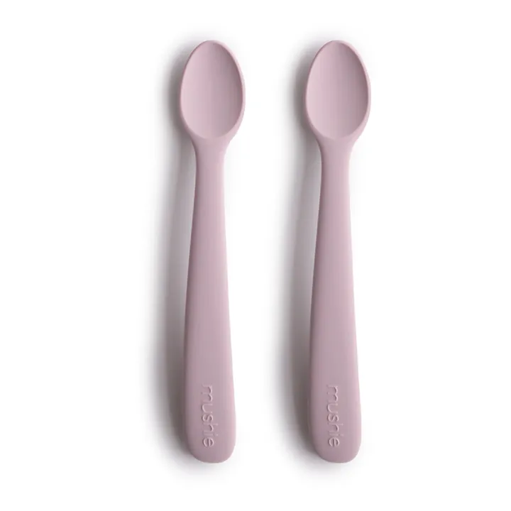 Mushie Cuillères en silicone - Set de 2 | Lilas