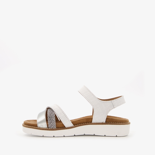 Hush Puppies leren dames sandalen zilver