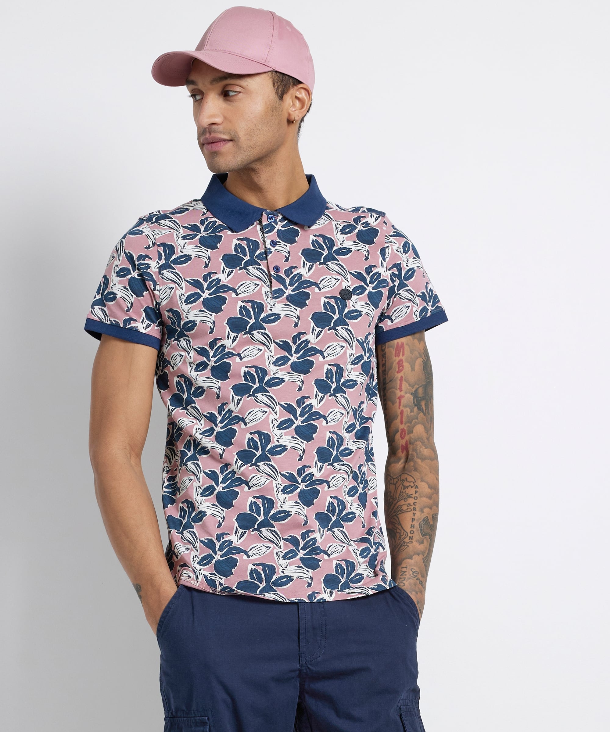 jersey polo all-over print