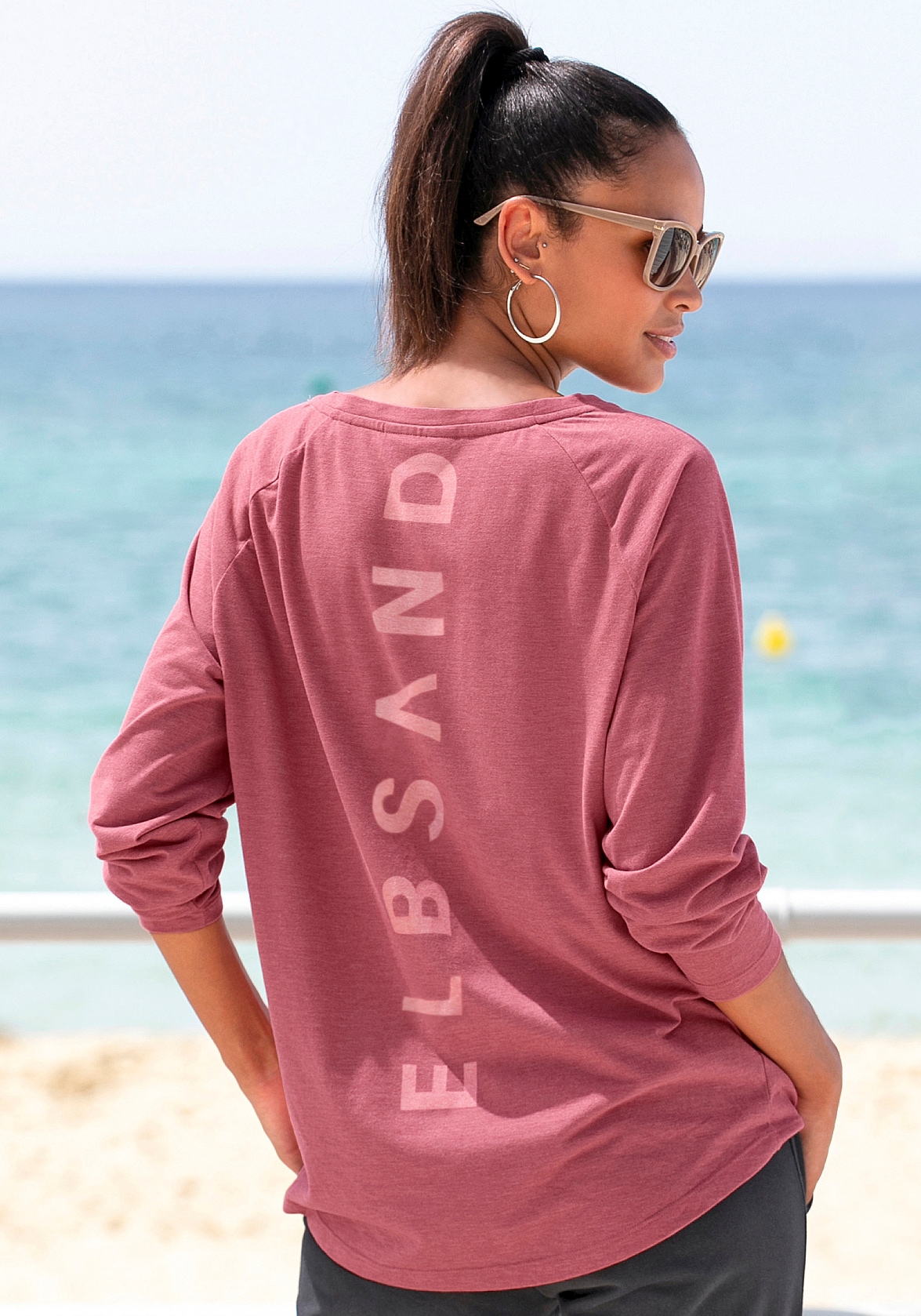 Elbsand Longsleeve »Tira«, mit Logodruck hinten, Langarmshirt, sportlich-casual