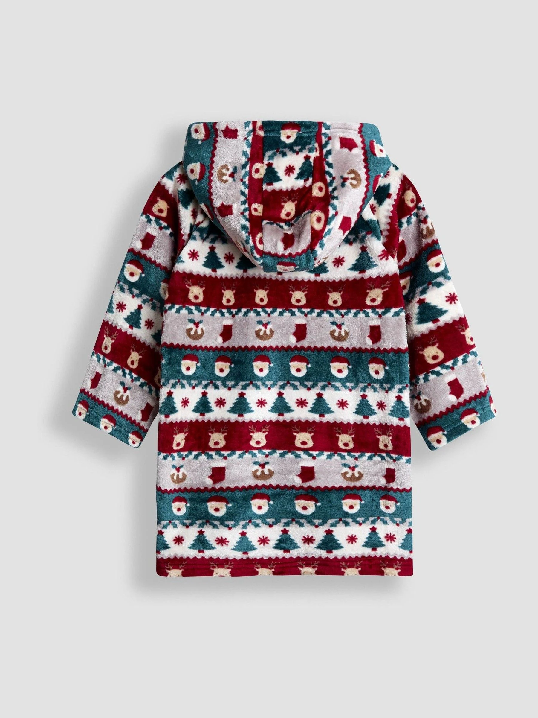 JoJo Maman Bébé Kerstmis Print Behaaglijke Deken Met capuchon