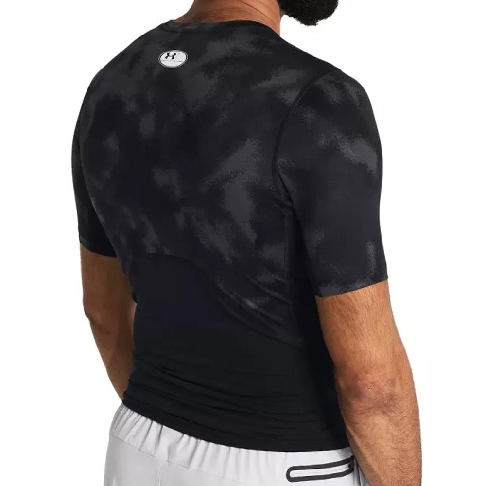 Under Armour T-shirt de Compression Noir/Gris Homme Under Armour Printed