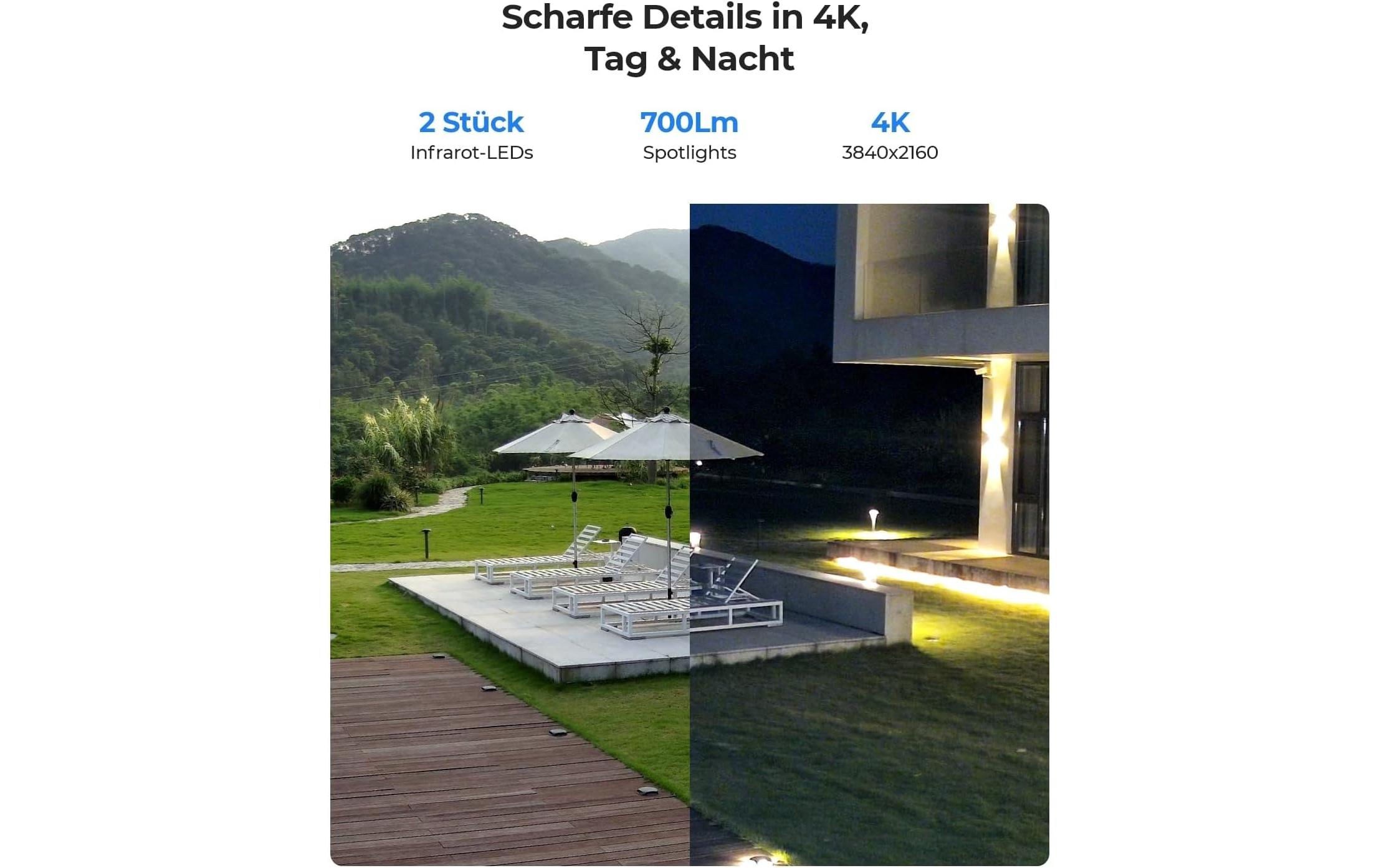 Netzwerkkamera P330P Outdoor 4K PoE<br>Outdoor 8 MP 4K PoE-Kamera, mit allen PoE-Überwachungskamerasystemen von Reolink kompatibel