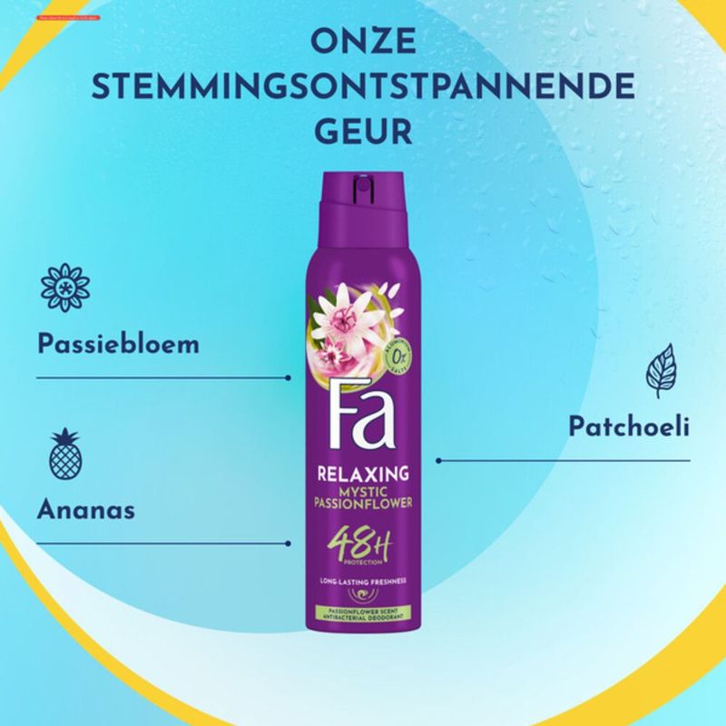 Fa - Mystic Moments - Deodorant - Passiebloem - Voordeelverpakking - 6x 150ml