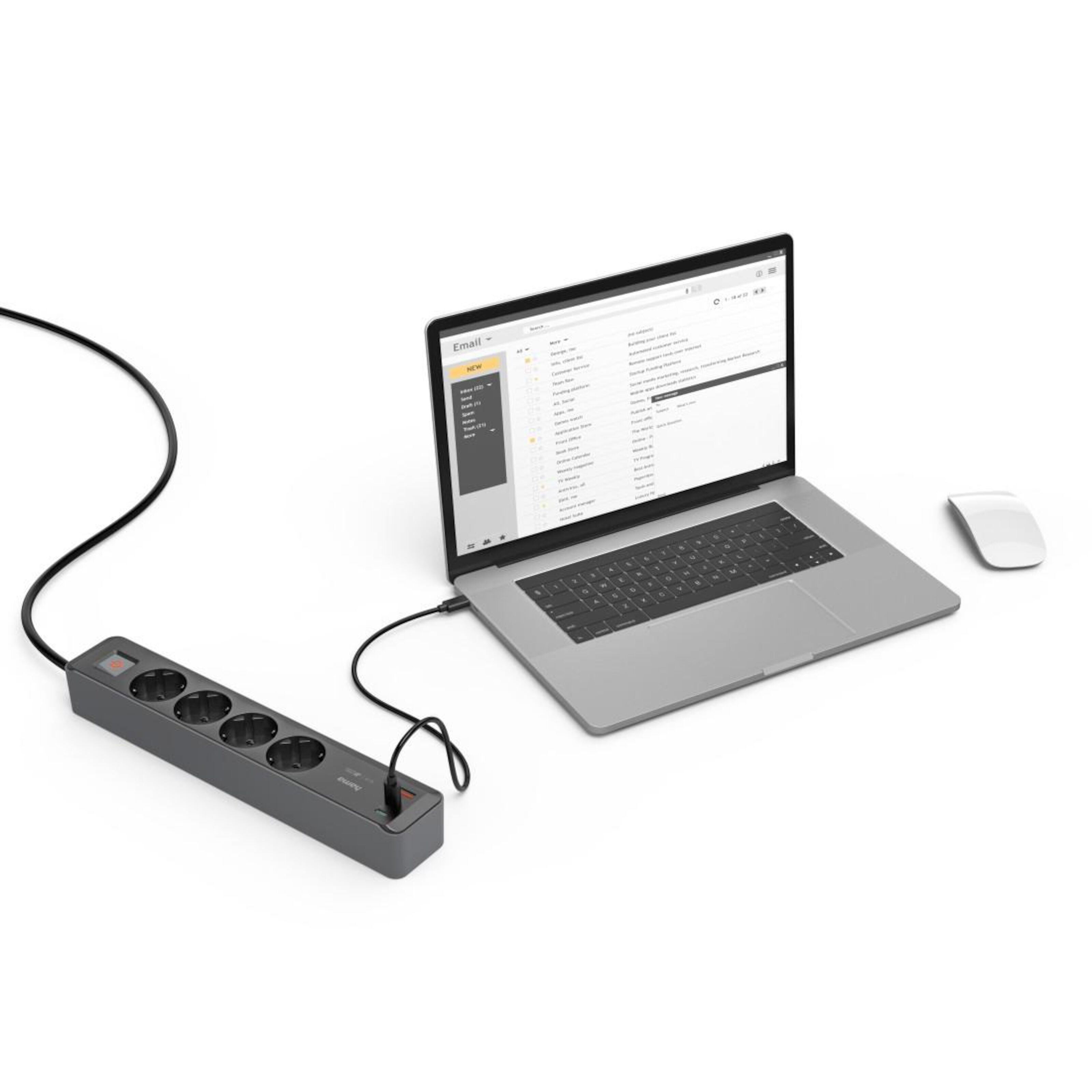Hama Grenuttak med USB-C/A 65 W PD 4-uttak