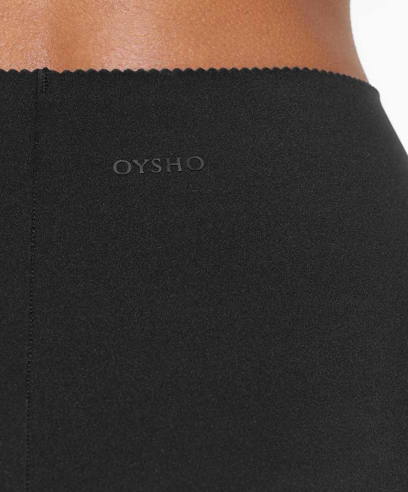 Calça legging de ciclismo com compressão para controle do core, 25 cm