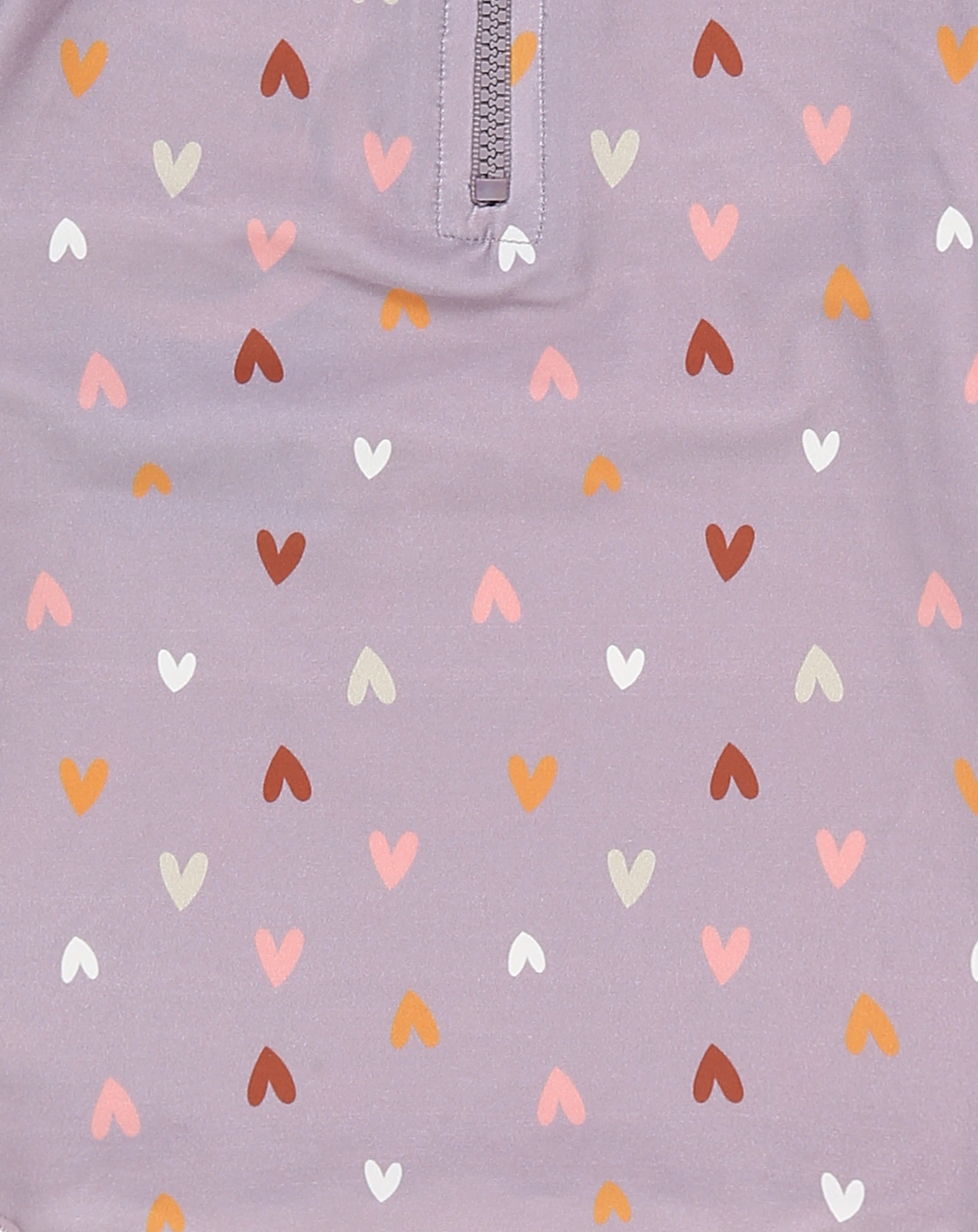 Langarm-Badeshirt HERZ in lila