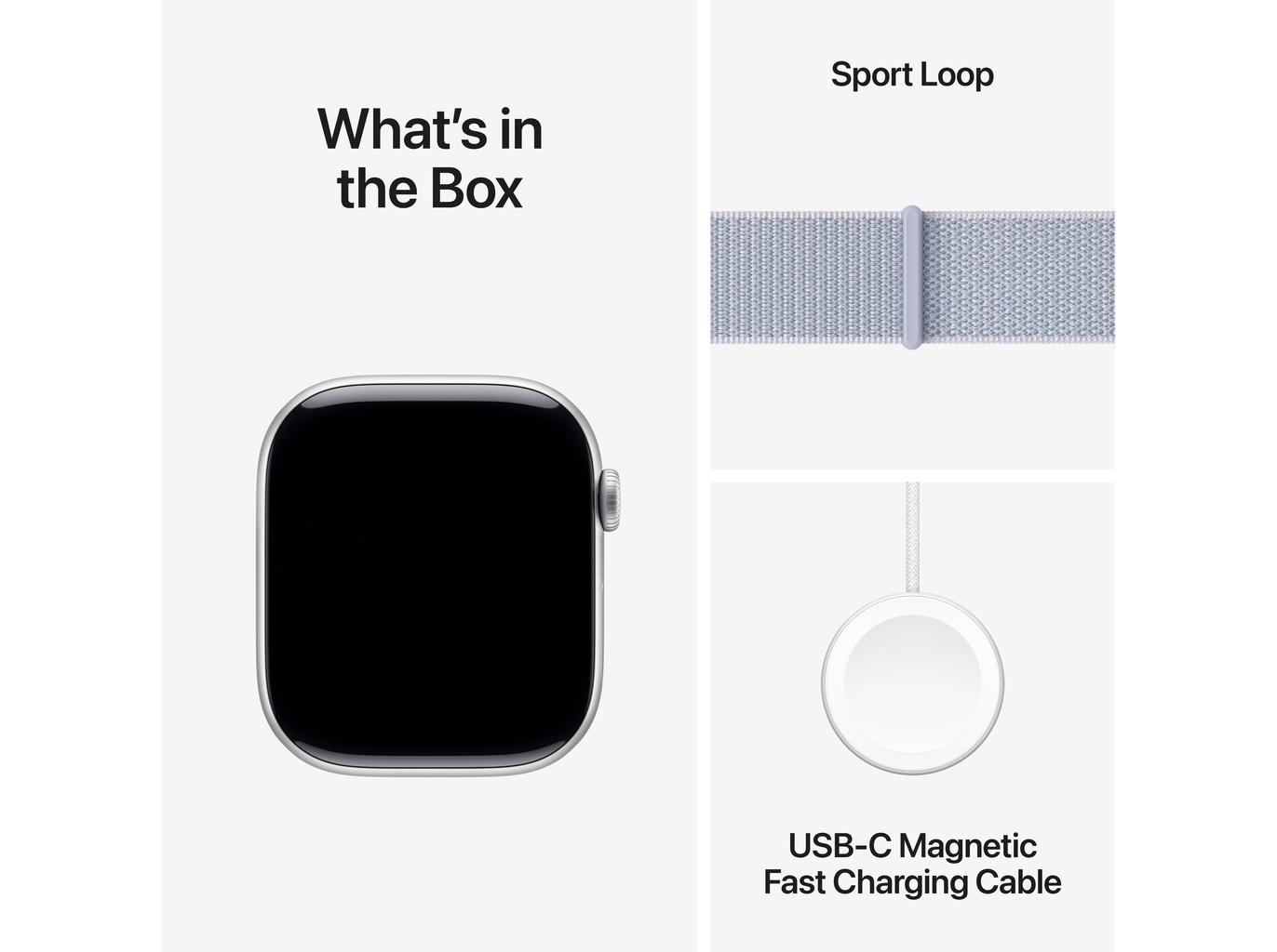 APPLE WATCH10 GPS 46MM ALUMÍNIO PRATEADO COM LOOP DESPORTIVA AZUL NUVEM