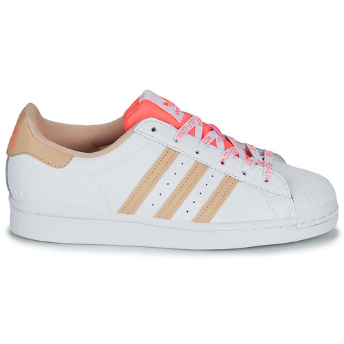 adidas Originals - SUPERSTAR W - Blanc / Rose / Rouge